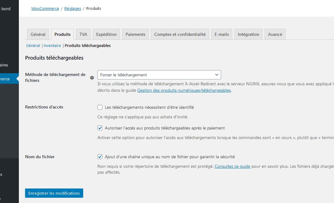 Gestion des produits numériques/téléchargeables – WooCommerce Docs