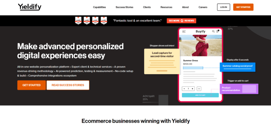 Yieldify ecommerce AI email and segmentation