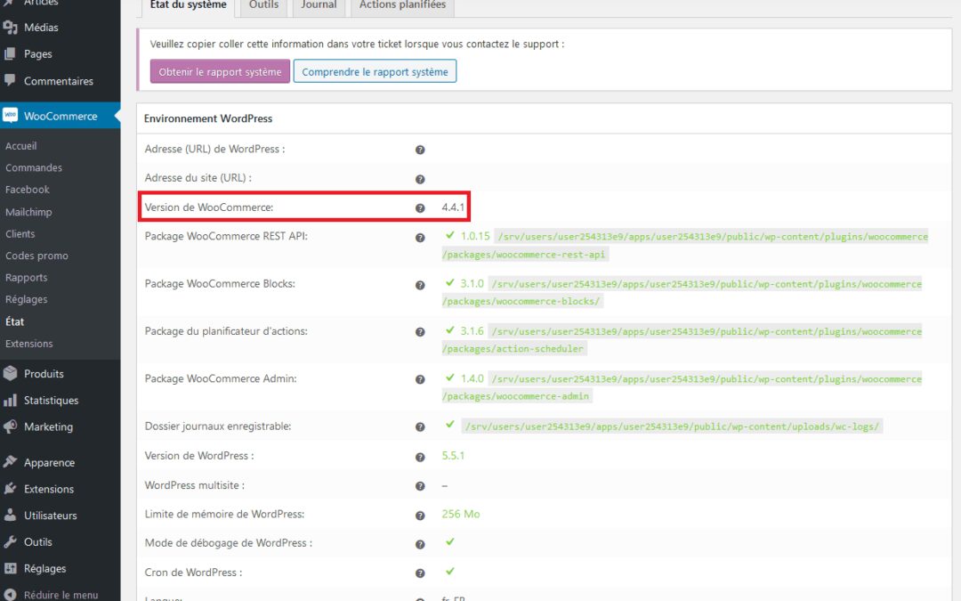 Mise à jour de PHP et de WordPress – WooCommerce Docs